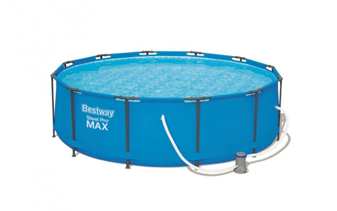 Бассейн Steel Pro Max, 366х100см, 9,150л., насос фильтр, лестн. 56418 Бассейн Steel Pro Max, 366х100см, 9,150л., насос фильтр, лестн. 56418